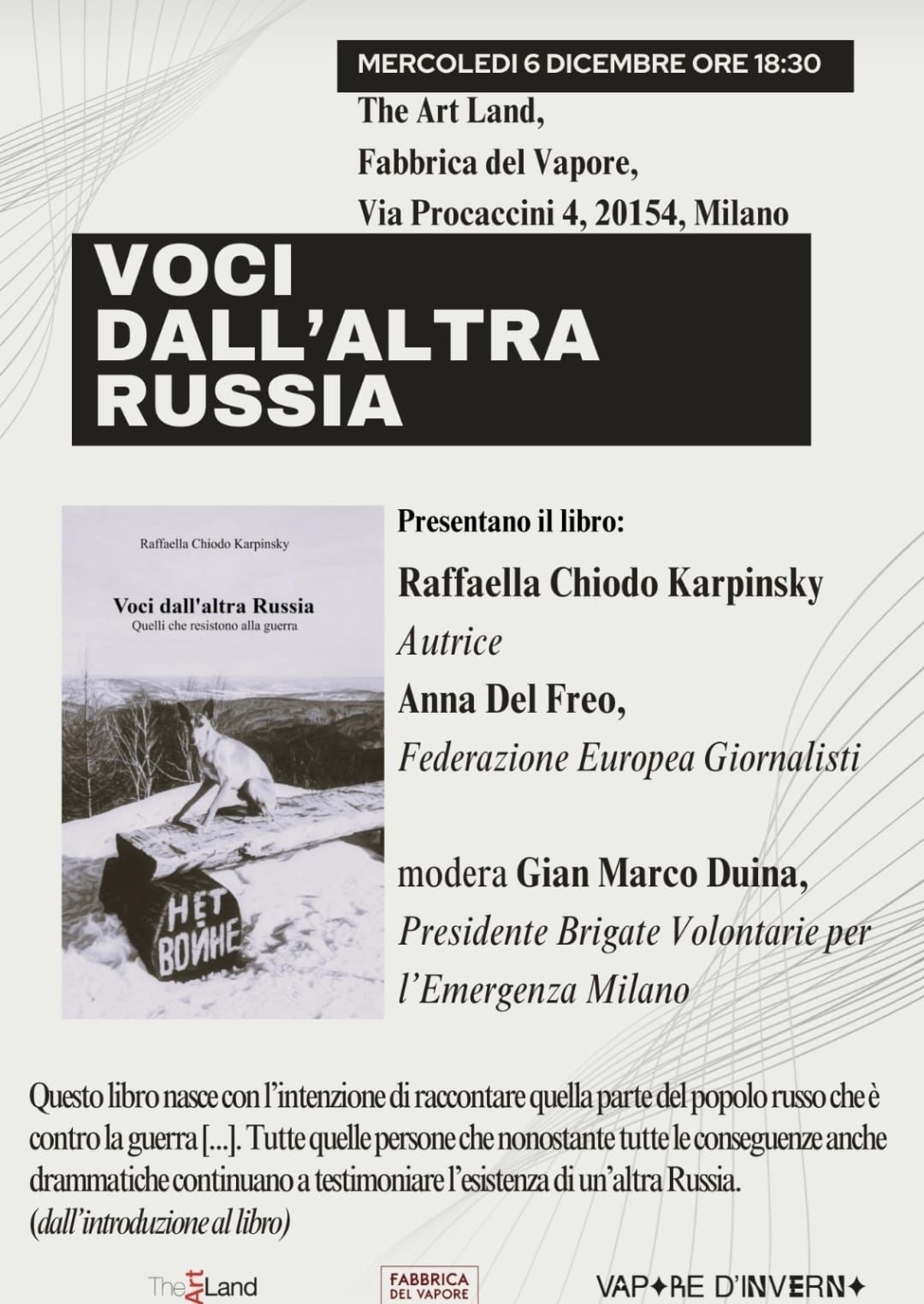 Presentazione del libro: "Voci dall'altra Russia"